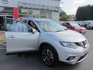 Mr Goadby ready to drive off in his new Nissan X Trail