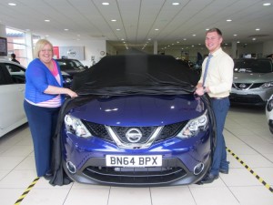 One Happy Customer, Mrs Harker eager to take a look at her New Qashqai