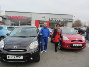 Double Micra Auto Handover Day, Mr Andrew Cooper and Mrs Rachel Callaghan both eager to drive their Micra Automatics Away