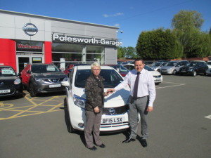 Local Customer Ms Samantha Essex Collecting Her New Nissan Note From Our Sales Manager Steve Sadler