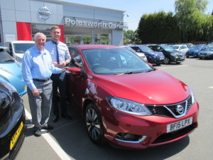 Brian Powlson Colecting his Nissan Pulsar From Our Sales Executive Liam Mcentee, This is the 2nd Car Mr Powlson Has Purchased From Liam