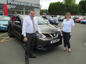 Fiona Mccafferty Collecting her 2nd Qashqai From Our Sales Manager Steve Sadler In As Many Years.