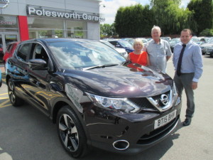 Mr & Mrs Carter collecting their new Nissan Qashqai From Our Sales Manager Steve Sadler