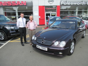 Mr Newman Taking Delivery Of His Mercedes CLS 500 From Our Sales Executive Phil Tierney
