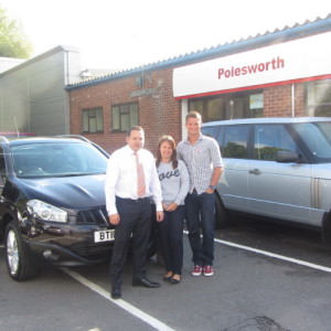 Laura Bentham collecting her Nissan Qashqai from our Sales Manager Steve Sadler