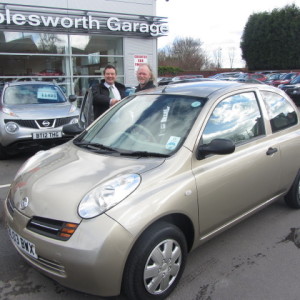Local Business Owner Mr Ritchie collects his 2nd car from Polesworth Garage within 2 weeks, here we see Our Sales Executive David Page handing over the keys