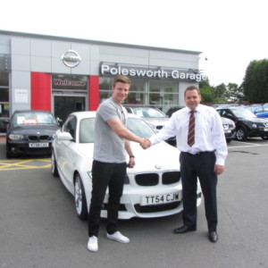 Luke Miles collecting his BMW 120D from our Sales Manager Steve Sadler