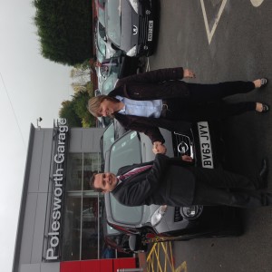 Alison Lewis collecting her new Nissan Juke N Tec from our Sales Manager Steve Sadler