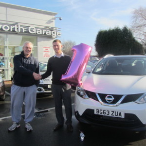 Dr Trevor Owen collecting the fabulous All New Nissan Qashqai Tekna from our Sales Executive Liam McEntee
