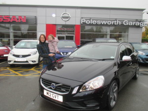 Loyal Customer Mrs Stephanie Traynor And Daughter Isabella Collecting Their New Volvo V60. Polesworth Garage Can Source Any Make And Model Of Vehicle