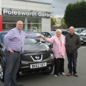 Mr And Mrs Jones From Burntwood Collecting Their New Nissan Juke From Our Sales Executive Matt Newman