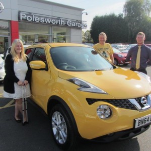 Mr & Mrs Willis collecting their Brand New Sun Yellow Nissan Juke From Our Senior Sales Executive Liam McEntee