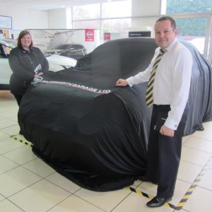 Mrs Potter eagerly waiting to unveil her new vehicle