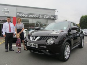 Mrs Vivienne Handley and Grandaughter collecting there new 64 Registration Juke from Our Saleman Stuart Taylor