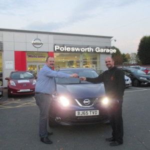 Repeat Customer Mr Paul Franklin Collecting His New Nissan Qashqai N Tec From Our Sales Executive Matt Newman