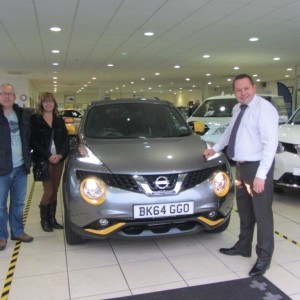 Ron and Sandra Tooth collecting their brand new Personalised Juke from our Sales Manager Steve Sadler
