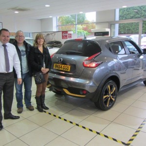 Ron and Sandra Tooth collecting their brand new Personalised Juke with from our Sales Manager Steve Sadler!