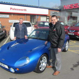 Mr Richardson adding to his collection of TVRs by collecting his new TVR Griffith From Our Sales Manager Steve Sadler