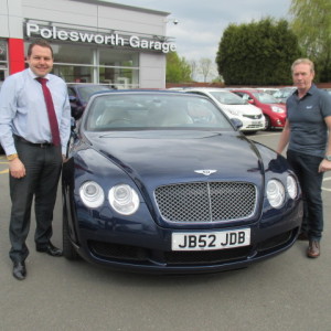 Mr John Bradley taking delivery of his new Fabulous Bentley Continental From Our Sales Manager Steve Sadler
