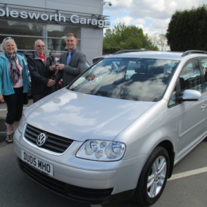 Mr & Mrs Garvey Travelled Down from Chesterfield to collect there New VW Touran from Our Senior Sales Executive Liam McEntee
