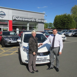 Local Customer Ms Samantha Essex Collecting Her New Nissan Note From Our Sales Manager Steve Sadler