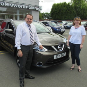 Fiona Mccafferty Collecting her 2nd Qashqai From Our Sales Manager Steve Sadler In As Many Years.