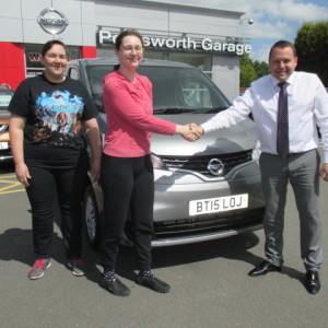Local Business Castle Enterprises collecting their new top of the range NV200 From Our Sales Manager Steve Sadler.