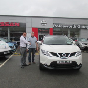 Mr Gary Thornton Collecting His New Nissan Qashqai N Tec + From Our Sales Manager Steve Sadler