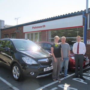 Local Returning Customers Mr & Mrs Adam take delivery of the Vauxhall Mokka From Our Sales Executive Phil Tierney