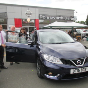 Mr & Mrs Shilton Collecting Their New Nissan Qashqai From Our Sales Manager Steve Sadler, This is their 4th Qashqai From  Polesworth Garage