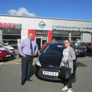 Ms Jessica Albutt Collecting Her New Ford KA From Our Sales Executive Matthew Newman
