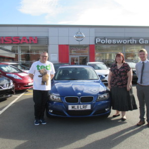 Returning Customers Mr & Mrs Mould Collecting Their New BMW 3 Series From Our Sales Executive Adam Hickinbottom