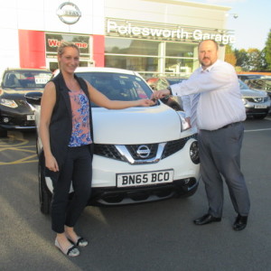 Miss Emily Courtney Collecting Her New Nissan Juke From Our Sales Executive Matt Newman