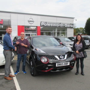 Mr & Mrs Mudie Collecting Their New Nissan Juke From Our Sales Executive Liam, This Is The 2nd Juke They Have Purchased From Liam