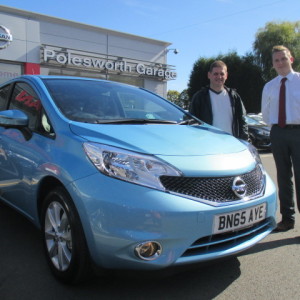 Mr Steven Marriott Collecting His New Top Of The Range Nissan Note From Our Sales Executive Phil Tierney