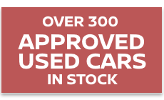 Over 300 approved used cars in stock