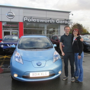 Nat And Steve Breslin Travelled From London To Purchase Their New Nissan Leaf From Polesworth Garage