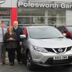 Returning Customers Mr And Mrs Law Collecting Their New Nissan Qashqai From Our Sales Executive Adam Hickinbottom