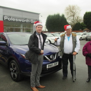 Getting Into The Christmas Spirit Are Mr And Mrs Randle As The Take Delivery Of Their New Nissan Qashqai