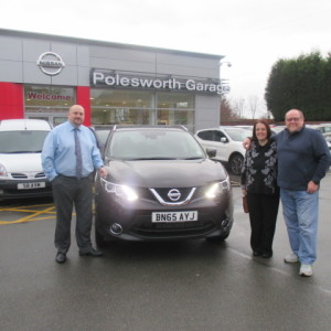 Mr And Mrs Hickinbottom Collecting Their New Nissan Qashqai From Our Sales Executive Matthew Newman