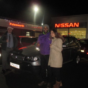 Stephen Whittacker And Partner Gemma Taking Delivery From Our Sales Executive Matt Newman Of Their BMW X3