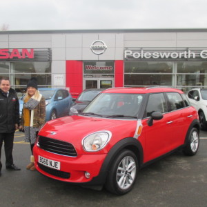 Miss Eloise Bayliss Collecting Her New Mini One Countryman From Our Sales Manager Steve Sadler