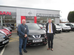 Mr Stuart Grubb Collecting His New Nissan Juke From Our Sales Executive Adam Hickinbottom