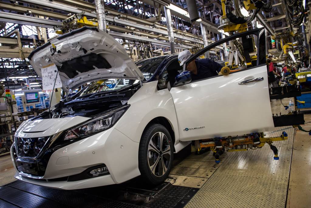 New Nissan Leaf 2 Passenger Front Image During Production