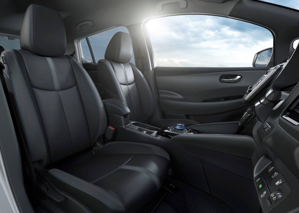 New Nissan Leaf 2 Interior Front Seat View