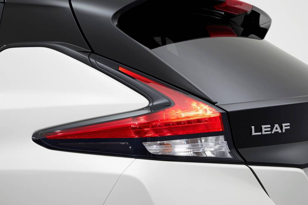 New Nissan Leaf 2 Rear Lights and Tailgate Close Up